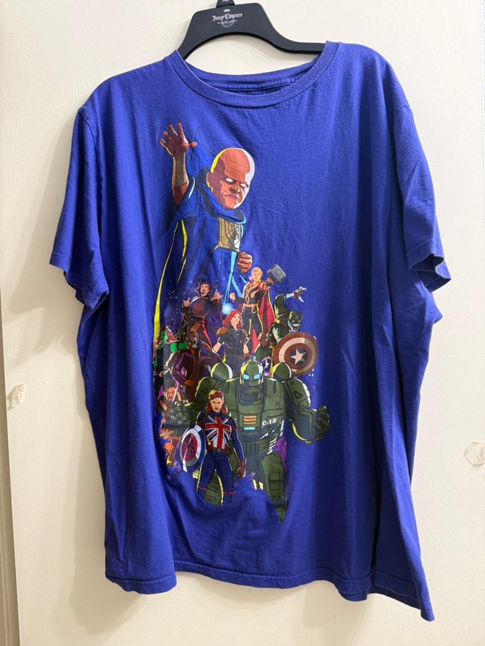 Blue Superhero Graphic Tee